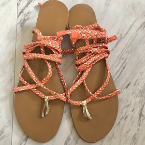 Women's Lace-Up Flat Sandals